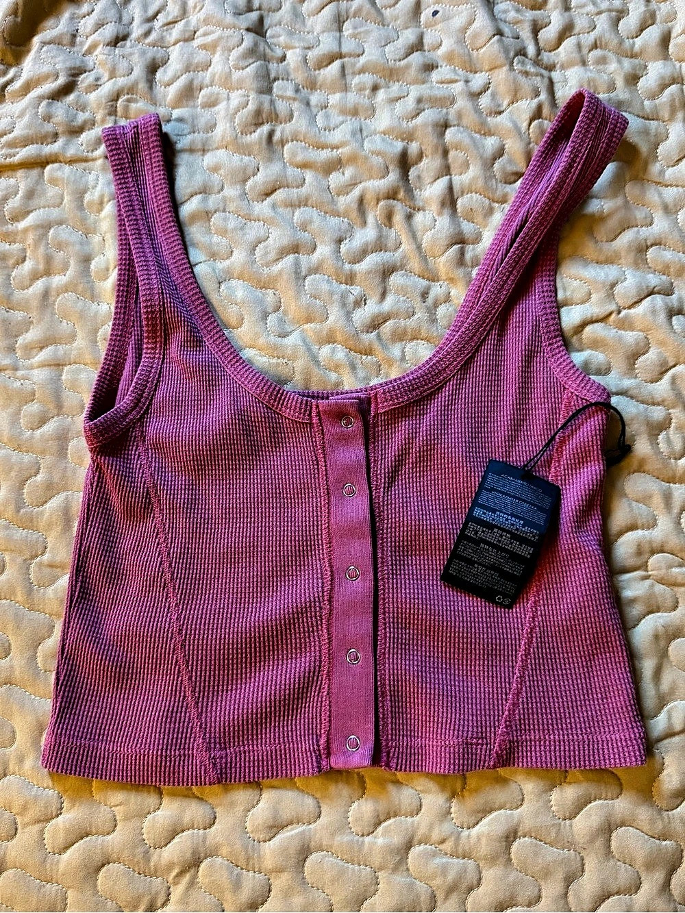Forever 21 Ribbed Crop Top in Pink Size Small NWT
